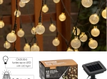 Päikesetoitel aiavalguskett Bubble 50 LED soe valge 9,35 m