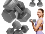 ModernHome hex dumbbell set 2×4 kg, grey