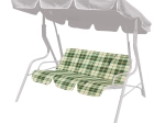 Aiamõõgte polster 129 × 43 cm roheline ruut (2 tk)