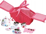 Pink Picnic Basket with Tableware small foot