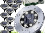 Päikesepaneeliga aialambid LED – 12 tk