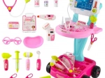 Kids’ Doctor Playset with Trolley – Pink, 18 Pieces