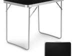 Folding camping picnic table 80 × 60 cm, black