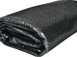 Black solar cover for pools with a 3.66 m water-surface diameter