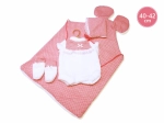 Llorens outfit for New Born doll 40–42 cm, 3-piece set with ear mat